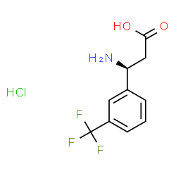 (3S)-3-Amino-3-[3-(trifluoromethyl)phenyl]propanoic acid hydrochloride Structure