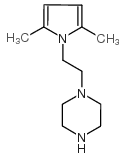 1-[2-(2,5-二甲基-1H-吡咯-1-基)乙基]哌嗪结构式
