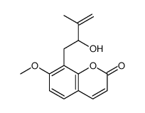 8-(2-hydroxy-3-methylbut-3-enyl)-7-methoxychromen-2-one结构式