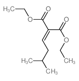 Propanedioic acid,2-(3-methylbutylidene)-, 1,3-diethyl ester Structure