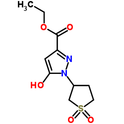 3-Ethoxycarbonyl-5-hydroxy-1-sulfolanylpyrazole Structure