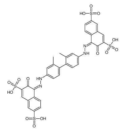 4,4'-[(2,2'-Dimethyl[1,1'-biphenyl]-4,4'-diyl)bis(azo)]bis[3-hydroxy-2,7-naphthalenedisulfonic acid] Structure