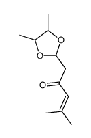 1-(4,5-dimethyl-1,3-dioxolan-2-yl)-4-methylpent-3-en-2-one结构式