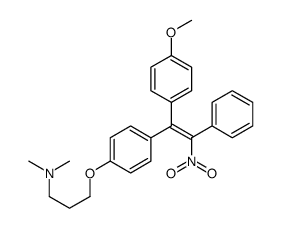 3-[4-[1-(4-methoxyphenyl)-2-nitro-2-phenylethenyl]phenoxy]-N,N-dimethylpropan-1-amine结构式