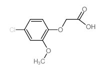 2-(4-氯-2-甲氧基苯氧基)乙酸结构式