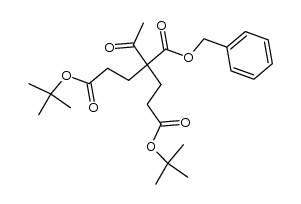 di-t-butyl 4-acetyl-4-benzyloxycarbonyl-1,7-heptanedioate Structure
