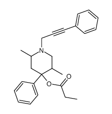 Propionic acid 2,5-dimethyl-4-phenyl-1-(3-phenyl-prop-2-ynyl)-piperidin-4-yl ester Structure