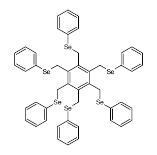 1,2,3,4,5,6-hexakis(phenylselanylmethyl)benzene结构式