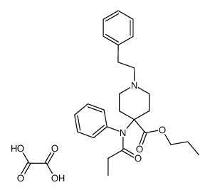 propyl 4-[N-(1-oxopropyl)-N-phenylamino]-1-(2-phenylethyl)-4-piperidinecarboxylate ethanedioate Structure