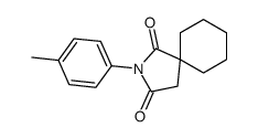 2-(4-methylphenyl)-2-azaspiro[4.5]decane-1,3-dione结构式