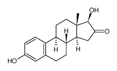 3,17α-Dihydroxy-1,3,5(10)-estratrien-16-one结构式