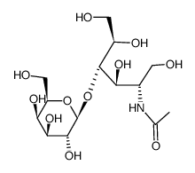 2-acetamido-2-deoxy-4-O-(β-D-galactopyranosyl)-D-glucitol Structure