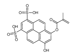 6-hydroxy-8-(2-methylprop-2-enoyloxy)pyrene-1,3-disulfonic acid Structure
