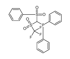 [benzenesulfonyl(trifluoromethylsulfonyl)methyl]-diphenylphosphane Structure