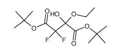 2-Ethoxy-3,3-difluoro-2-hydroxy-succinic acid di-tert-butyl ester结构式