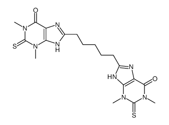8,8'-(1,5-Pentanediyl)bis(3,7-dihydro-1,3-dimethyl-2-thioxo-6H-purin-6-one) structure