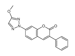 7-(4-methoxytriazol-2-yl)-3-phenylchromen-2-one结构式