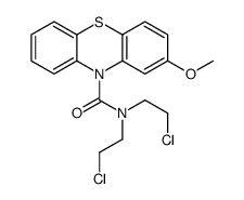 N,N-bis(2-chloroethyl)-2-methoxyphenothiazine-10-carboxamide结构式