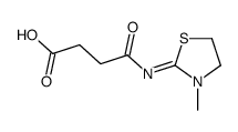 4-[(3-methyl-1,3-thiazolidin-2-ylidene)amino]-4-oxobutanoic acid Structure