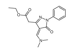 ethyl [(Z)-4-dimethylaminomethylene-5-oxo-1-phenyl-4,5-dihydro-1H-pyrazol-3-yl]acetate Structure