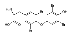 (2S)-2-amino-3-[3,5-dibromo-4-(3,5-dibromo-4-hydroxyphenoxy)phenyl]propanoic acid结构式