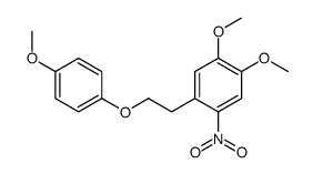 1,2-Dimethoxy-4-[1-(4-methoxyphenoxy)ethyl]-5-nitrobenzene结构式