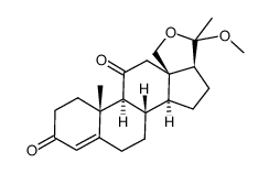 18,20-epoxy-20-methoxypregn-4-ene-3,11-dione结构式