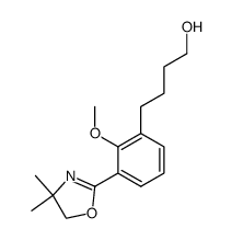 4-(3-(4,4-dimethyl-4,5-dihydrooxazol-2-yl)-2-methoxyphenyl)butan-1-ol结构式