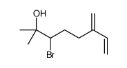 3-bromo-2-methyl-6-methylideneoct-7-en-2-ol结构式