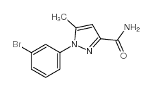 1-(3-溴苯基)-5-甲基-1H-吡唑-3-羧酰胺结构式