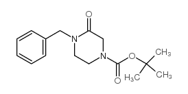 4-苄基-3-氧代哌嗪-1-甲酸叔丁酯结构式