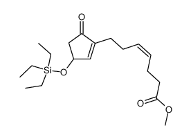 (+/-)-methyl 7-[3-[(triethylsilyl)oxy]-5-oxo-1-cyclopenten-1-yl]-4(Z)-heptenoate结构式