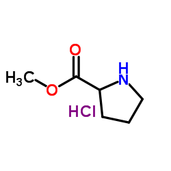 DL-脯氨酸甲酯盐酸盐结构式