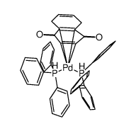 bis(triphenylphosphine)(5,8-dihydro-1,4-naphtoquinone)palladium(0)结构式
