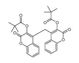 [4-[[3-(2,2-dimethylpropanoyloxy)-2-oxo-chromen-4-yl]methyl]-2-oxo-chr omen-3-yl] 2,2-dimethylpropanoate Structure