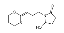 1-(3-(1,3-dithian-2-ylidene)propyl)-5-hydroxypyrrolidin-2-one结构式