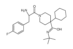 (R)-1-(2-氨基-3-(4-氟苯基)丙酰基)-N-叔丁基-4-环己基哌啶-4-羧酰胺结构式