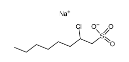 Sodium 2-chlorooctane-1-sulfonate Structure