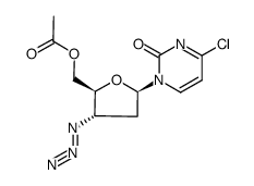 5'-O-acetyl-3'-azido-2',3'-dideoxy-4-chlorouridine Structure