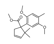 methyl 1-(2,5-dimethoxy-4-methylphenyl)-2,2-dimethylcyclopent-3-ene-1-carboxylate结构式