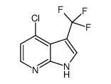 4-氯-3-(三氟甲基)-1H-吡咯并[2,3-b]吡啶结构式