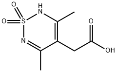 2-(3,5-二甲基-1,1-二氧-2H-1,2,6-噻二嗪-4-基)乙酸结构式