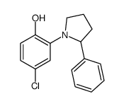4-chloro-2-(2-phenylpyrrolidin-1-yl)phenol结构式
