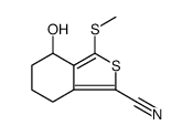 Benzo[c]thiophene-1-carbonitrile, 4,5,6,7-tetrahydro-4-hydroxy-3-(methylthio) Structure