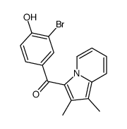 (3-bromo-4-hydroxyphenyl)-(1,2-dimethylindolizin-3-yl)methanone Structure
