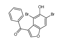 (4,6-dibromo-5-hydroxy-1-benzofuran-3-yl)-phenylmethanone结构式
