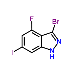 3-Bromo-4-fluoro-6-iodo-1H-indazole Structure