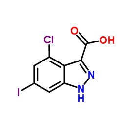 4-Chloro-6-iodo-1H-indazole-3-carboxylic acid structure