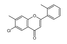6-chloro-7-methyl-2-(2-methylphenyl)chromen-4-one结构式