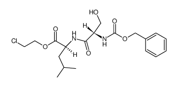 N-Benzyloxycarbonyl-L-seryl-L-leucin-2-chlorethylester结构式